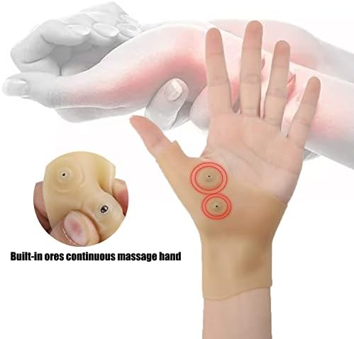 Thumb Wrist Support Brace (2 Pcs),Elastic Gel Arthritis Fingerless Glove for Pain Relief, Waterproof Wrist Compression Sleeve Splint for Sprained, Tendonitis, Carpal Tunnel, Hand Joint Pain, Arthritis