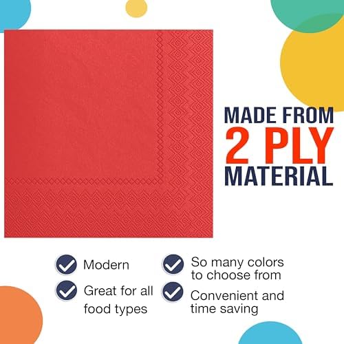 Red Paper Napkins Disposable Everyday 200 Pcs 2 Ply Red Dinner Napkins Paper Everyday For Parties & Party Supplies