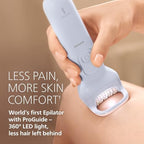 Philips Epilator Series 8000 - Cordless Wet and Dry Electric Epilator, Hair Removal for Legs and Body, with ProGuide, 3 Accessories, 60 min. Runtime, Model BRE708/00