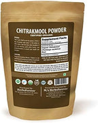 Herbsforever Chitrakmool Powder Wild Leadwort Plumbago Zeylanica Support Digestive and Liver Health Non GMO, Organic, Vegan 230 GMS