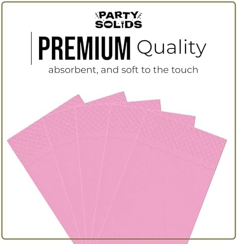 Pink Dinner Napkins Disposable 8" x 4" Folded - 40 Pcs 2 Ply Pink Napkins Disposable Paper Guest Towels for Bathrooms, Dinners, Everyday Parties & Party Supplies