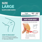 BraceAbility Elastic Slip-on Knee Sleeve | Flexible Fabric Knee Pain Compression Bandage for Stretchy, Lightweight & Comfortable Support