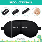 2 Pcs Sleep Mask,Cute Dinosaur World Blackout Sleeping Mask for Kids Teen,Funny Eye Mask with Adjustable Strap for Home Party Children's Travel Soft Eye Cover Blindfold (Black+Green)