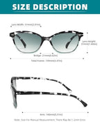 MODFANS Women Reading Glasses 4 Pack Sunglasses Readers Women Outdoor Blue Light Blocking Reading Glasses Anti Glare UV Filter Spring Hinge(Magnifying 1.5-Not Bifocals)