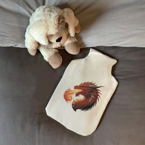 Azeeda 'Dragon Breathing Fire' Hot Water Bottle Cover (HW00050372)