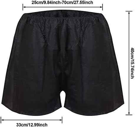 kekafu 50 Pcs Professional Salon Mens Black Boxer Shorts Disposable Mens Shorts Underwear Disposable Male Boxer Shorts Male Disposable Spa Underwear