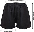 kekafu 50 Pcs Professional Salon Mens Black Boxer Shorts Disposable Mens Shorts Underwear Disposable Male Boxer Shorts Male Disposable Spa Underwear