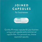 PureCaps USA - Empty Vegetarian Vegan Pill Capsules Size 00| 1,000 Joined Pills| White| Non-GMO Certified | SLS, Gluten, Preservative Free