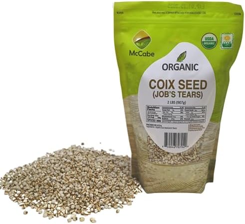 McCabe Organic Coix Seed - Job's Tears 2 Lbs| High Protein and Fiber | USDA and CCOF Certified | Packed in USA