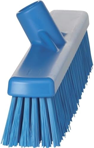 Vikan 31743 Broom,Push,Soft/Stiff,16.5",PP/PBT,Blue