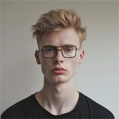 LONDON MOLE® Spy reading glasses | Cool square shaped pilot style readers | Men’s Women’s Unisex | Spring hinges
