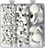 7mm 1cm 2cm Candy Eyes for Decorating Edible Googly Eyes Eyeballs Mix Size Halloween Christmas Sprinkles for Cupcakes Cake Toppers Cookies Baking Decoratings