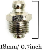 XMHF Silver Tone M8 5/16" Male Thread Straight Grease Nipple Zerk Fitting Nozzle 30Pcs