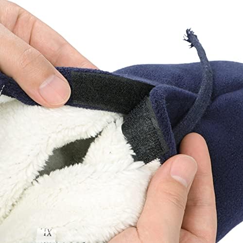 Winter Warm Cast Sock, Thick Fleece Foot Cast Cover - Below the Knee Toe Boot Cover, Protective and Washable Sleeve Wrap, Foot Warmer, Navy Blue