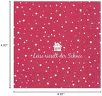 IHR 20 Luxury Christmas Paper Cocktail Napkins- Leise Rieselt Der Schnee (Red)