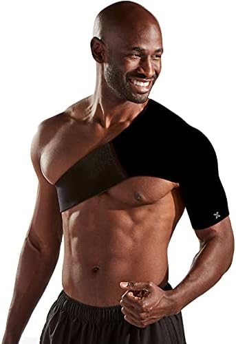 Body Helix Adjustable Shoulder Support Brace for Rotator Cuff Relief, Frozen Shoulder, Tendonitis, AC Joint Pain - Rotator Cuff Support Brace (Right, Black, Medium)