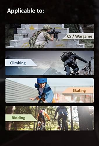 Military Tactical Knee Pad Elbow Pad Set Airsoft Knee Elbow Protective Pads Combat Paintball Skate Outdoor Sports Safety Guard Gear (Black-Set of 4, M-for Adult)