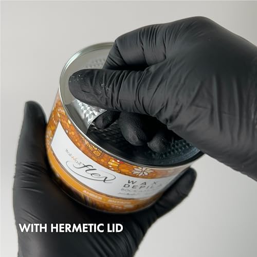 Italwax Flex Amber - 397g / 14oz - Soft wax for hair removal - Unscented - Liposoluble syntetic formulation - Ideal for waxing all body area