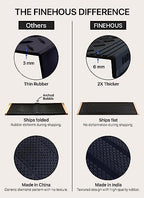 Rubber Stair Treads Non-Slip Outdoor 35”x10” (5-Pack) – Anti-Slip Step Mat with Nosing