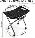 Shower Chair Seat, Stainless Shower Chair for Folding, Safety Anti-Slip Shower Bath Chairs for Seniors/Disabled by