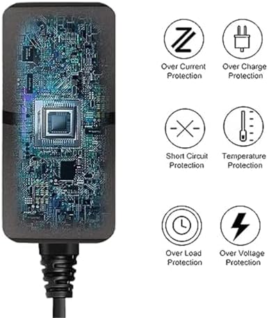 12V AC/DC Adapter Compatible with SNAILAX 10 Motors Shiatsu Massage Heating Cushion SL-126 SL-126B SL-126KR SL-256 SL-256G SL-256H-APP SL-296 12Volts 12VDC Charger Power Supply Cord PSU