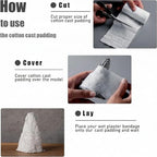 Nuanchu 12 Rolls Medical Cotton Cast Padding Roll Individual Pack Soft Plaster Cloth Gauze Roll Undercast Padding Wrap Bandage for Halloween Bandage Art Body Casts Mask Making Craft(2 Inch X 8.8 ft)
