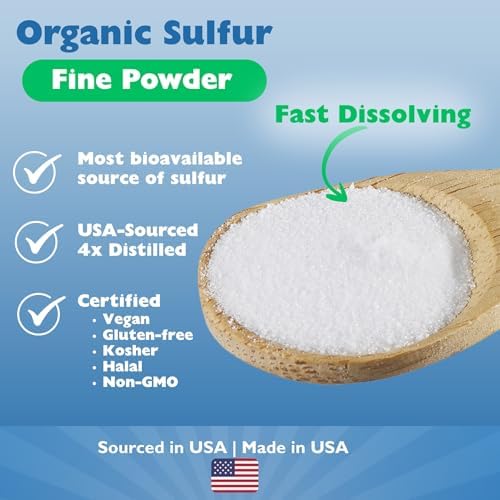 KALA HEALTH MSMPure Fast Dissolving Fine MSM Powder Crystals – US-Made MSM for Joint Health, Skin Appearance, and Hair & Nail Support – 8.8 oz, Organic Sulfur