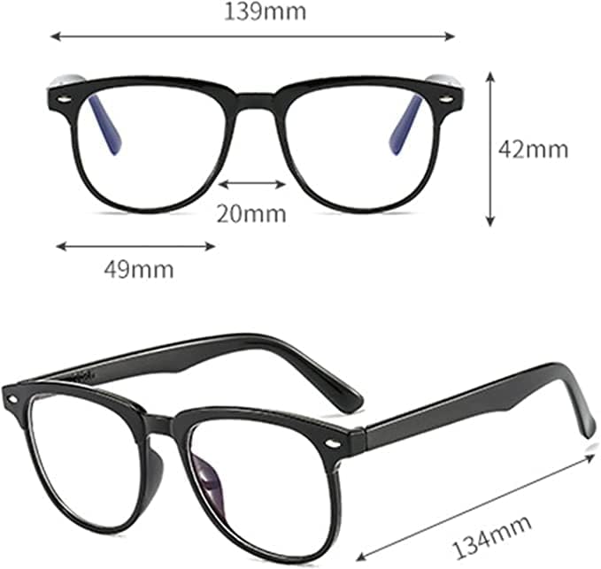 2 Pack Blue Light Blocking Glasses for Women Men,Anti Eyestrain & UV Glare Computer Reading/Gaming/TV/Phones Glasses