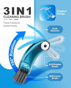 3 in 1 Cup Lid Cleaning Brush 3 PCS - Home Kitchen Multifunctional Cleaning Brush Set, Gap Cleaner Brushs and Portable Travel Bottle Lid Cleaner Tools (Multicolor)