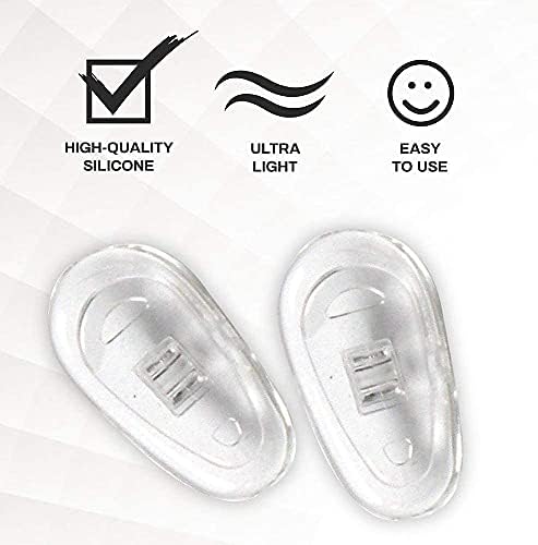 SPORTS WORLD VISION Glasses Nose Pads | Premium Quality Soft Silicone A-Shape Nose Pads for Glasses | 13mm Push-in Glasses Cushions in 25 Pairs