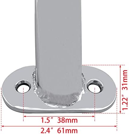 ISURE MARINE 2PCS 316 Stainless Steel 9 inch Boat Grab Handle Marine Handrail for Marine Yacht RV