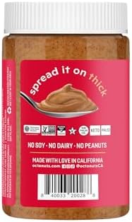 Octonuts Dry Roasted Pure Almond Nut Butter 16oz - Pure Creamy Nut Butter - Gluten Free, Vegan, Kosher, Paleo, Non-GMO Nut Butters Single Ingredient