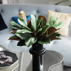 Magnolia Stems 6PCS Single Stem Fake Leaves for Home Table Festivals Indoor Outdoor Decor (Green)