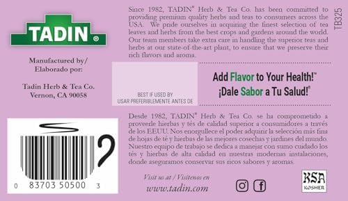 Tadin Linden Tea, Herbal Tea, Caffeine Free, 24 Tea Bags Per Box, Pack of 1