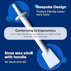 Nose & Ear Waxing Sticks–Professional Nasal Hair Removal 60 Precision Applicators for Pain-Free Waxing at Home. Say Goodbye to Plucking! (Wax refills & wipes sold separately.)