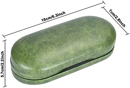 Muf 2 in 1 Contact Lens Case and Glasses Case, Double Sided Design with Mirror, Portable Travel Kit with Tweezer, Remover and Solution Bottle, Green