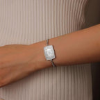 Belt Buckle Initial Bracelet for Women, 18K Gold/Silver Plated Belt Buckle Initial A-Z Bracelet, Unique Western Style Jewelry Gifts for Women Men