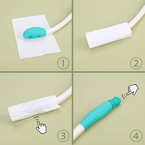 Toilet Paper Aid Wiper Toilet Tissue Aids Tool 15" Long Handle Reach Comfort Bottom Wiper Self Assist Wiping Washroom Aid Self Wipe Helper Assist Holder for Pregnant Elderly Disabled Limited Mobility