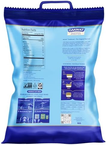 Daawat Traditional Basmati Rice - Authentic Extra Long Grain White Rice, 10 lb Bag