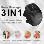 Knee Massager Smart with Heat, Red Light and Massage Therapy, 3 Vibration Modes and 3 Heating Levels, 2026 Updated Edition, LED Vitality Joints Knee Massager, Gifts for Grandma & Grandpa, Black
