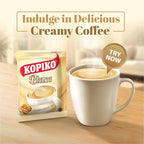 Kopiko Blanca Instant Coffee Mix – Authentic Indonesian Volcanic Coffee – Delicious Creamy Instant Coffee with Tempting Aroma (1.06 OZ/30gr x 10 Coffee Sticks)
