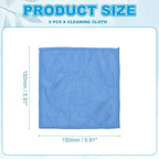PATIKIL Glasses Cleaning Cloth 5.91" x 5.91", 6 Pcs Microfiber Eyeglasses Cleaner Cloths Soft Absorbent Rags for Camera Len Eyeglass Screens Phones Smart Devices, Blue