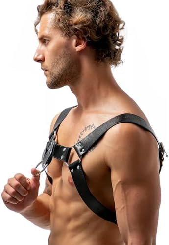Men's Faux Leather Body Chest Harness Belt Shoulder Cage Belt Party Costume, Sexy Punk Body Harness, Cosplay Nightclub Sexy Punk Clubwear