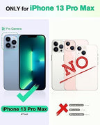 TUCCH Wallet Case for iPhone 13 Pro Max, RFID Blocking, 4 Card Slots, Stand Shockproof TPU Interior Shell, PU Leather Magnetic Flip Cover, Black