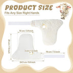 Nuanchu 4 Pcs Palm Protectors for Right Hand Finger Contracture Cushion Prevention Gloves Palm Guard Protection Pad with Sherpa Lining Band Soft Prevent Contractures for Hand Skin Breakdown