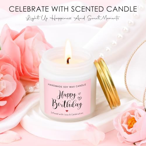 Birthday Gifts for Women Unique Happy Birthday Gifts Ideas for Her Pink Friendship Gift Box for Woman Present Baskets for Mom Gift Set for Daughter Sister Bestie Girlfriend Coworker Aunt Friend Female