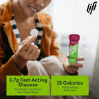 Lift Glucose Fast-Acting Glucose Chewable Energy Tablets, Raspberry, 10 ct Tube (Pack of 12)