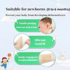 4cmx100cm Newborn ( 0 to 6 months ) Auricle Valgus Deformity Correction Patch, Baby Ear Aesthetic Silicone Gel Tape for Cup Ear, Lop Ear, Stick Out Ear, Prominent Rar, Infant Protruding Ear Stickers