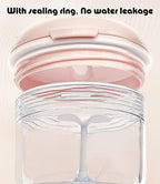 MURRI&MURRDI Retainer Mouth Guard Soak Container Box, Denture Bath Case with Strainer Basket, Braces Cleaner Cup Leak Proof, Travel Cleaning Storage Holder for Aligners Dental, Pink