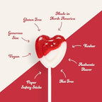 Heart Lollipops by Candy Creek, Bulk 5 lb. Carton, Strawberry Cream Wedding Favor Candy- nut free